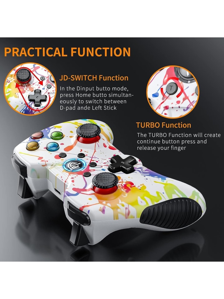 COFI 1453 Game Controller, Wireless Gamepad mit Dual Vibration in Mehrfarbig günstig kaufen 1
