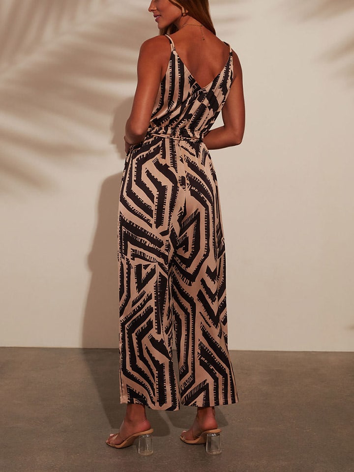 LA Angels Jumpsuit in Beige/ Schwarz günstig kaufen