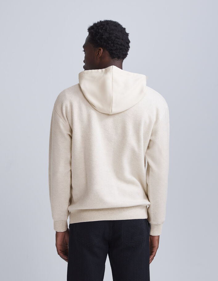 Sweat coloris naturel en molleton biface Homme