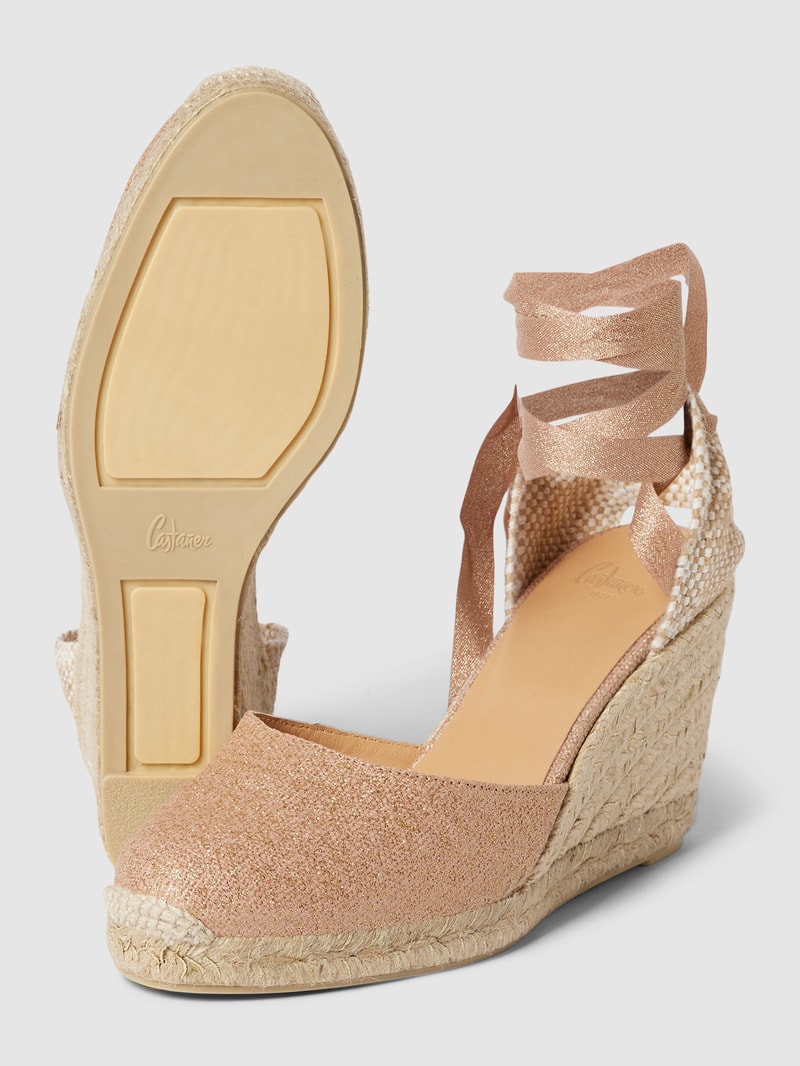 Wedges mit Effektgarn Modell 'CARINA' in hellrosa