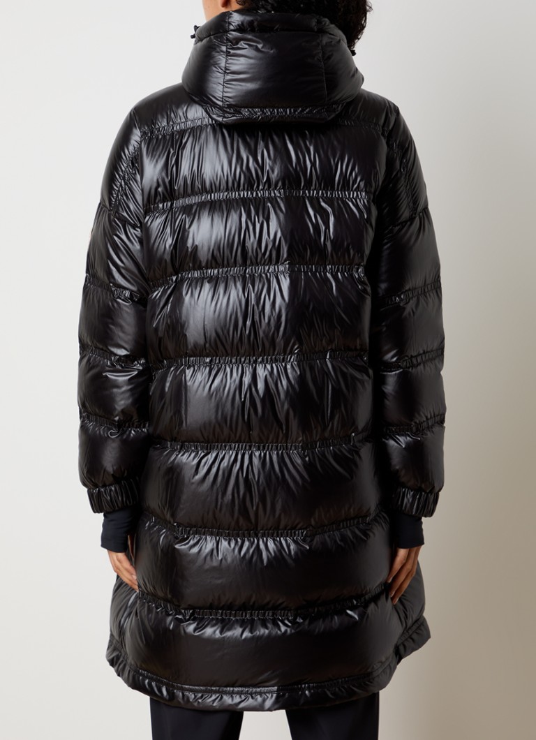 Moncler Rochelairs vattert parka med dunpolstring og avtakbar hette