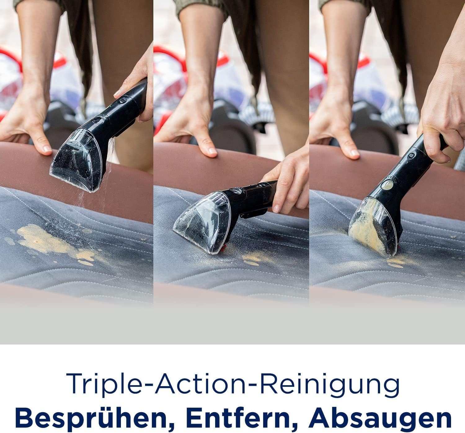 Bissell Teppichreinigungsgerät SpotClean ProHeat Fleckenreiniger für Teppiche Treppen Polster & Auto, 330,00 W, beutellos, Waschsauger Nass -Trocken-Sauger Polsterreiniger Reinigung Staubsauger