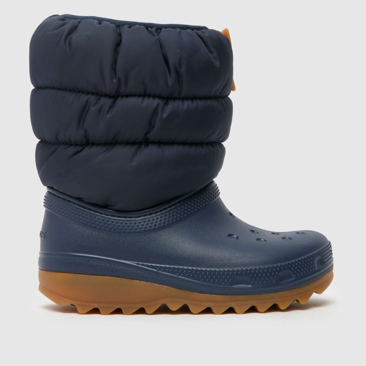 Crocs marinblå multi classic neo puff pojkar junior stövlar