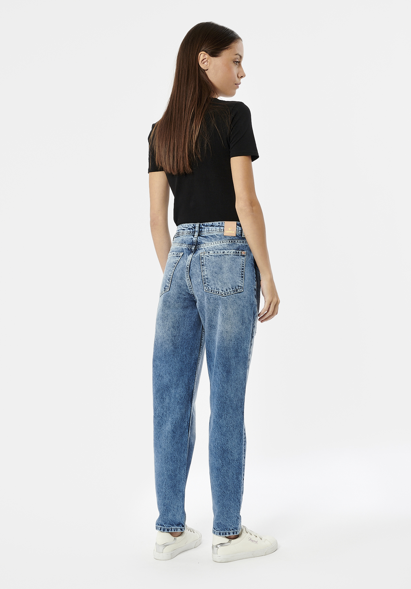 ELISA  Jean Mom bleu femme