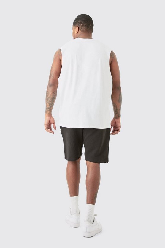 Plus lockere Jersey-Shorts