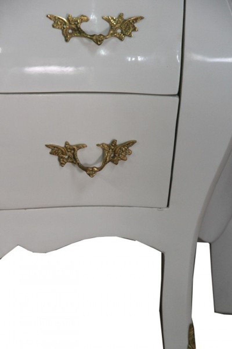 Casa Padrino Barschrank Baroque Showcase White / Gold - Baroque Furniture Glass Showcase