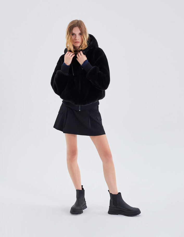 Jupe courte noire esprit battle Femme