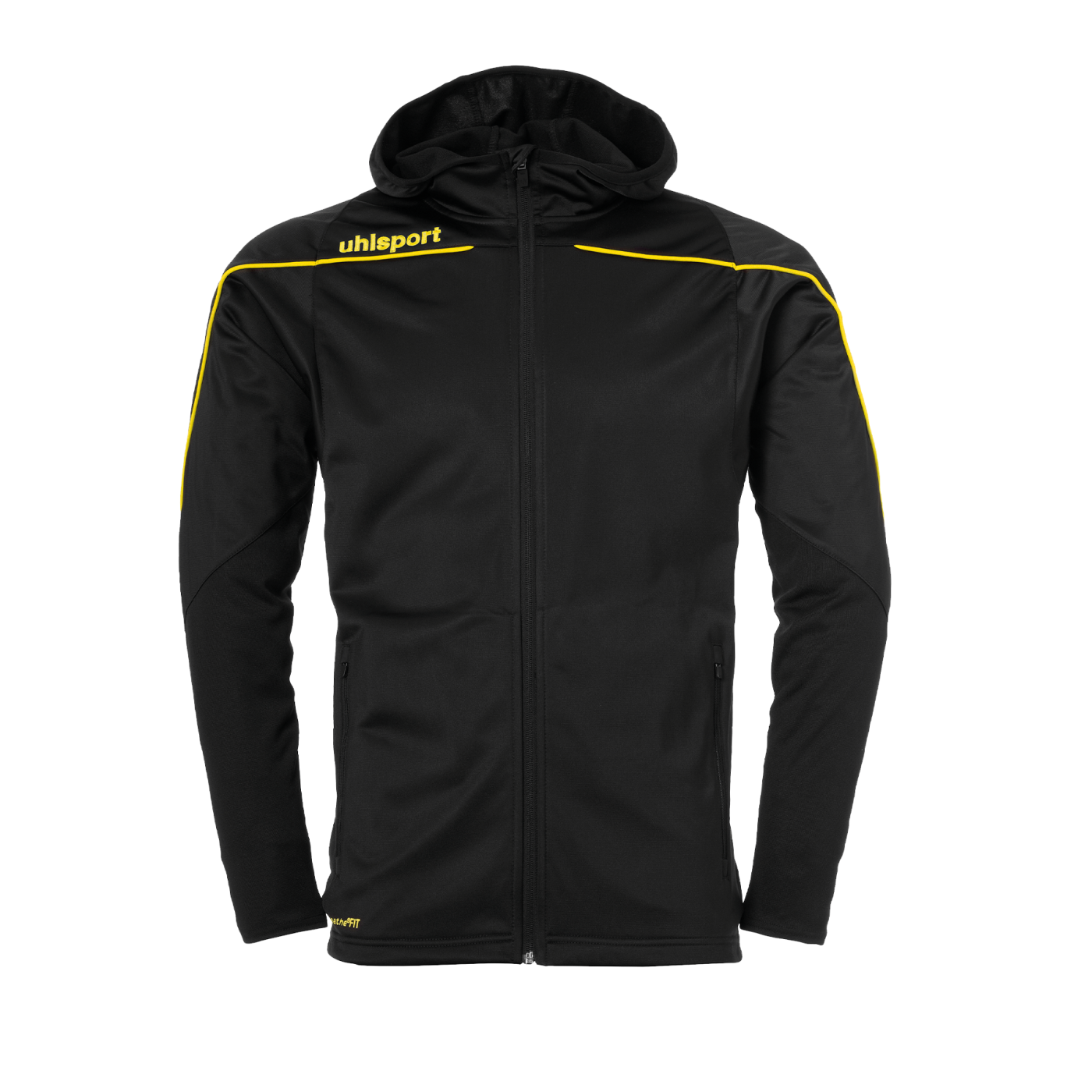 Uhlsport Stream 22 Kapuzenjacke Schwarz Gelb F23