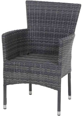 Siena Garden Gartensessel Padova II, Dining Sessel, stone-grey, inkl. Kissen