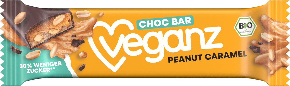 Schokoriegel, Choc Bar Peanut Caramel, 50 g