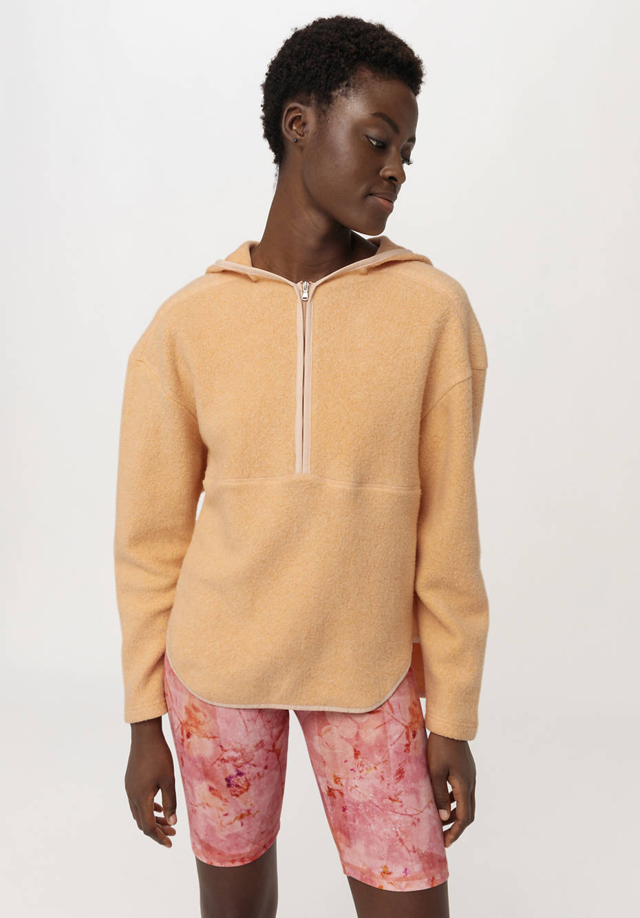 Fleece-Hoodie aus reiner Bio-Baumwolle