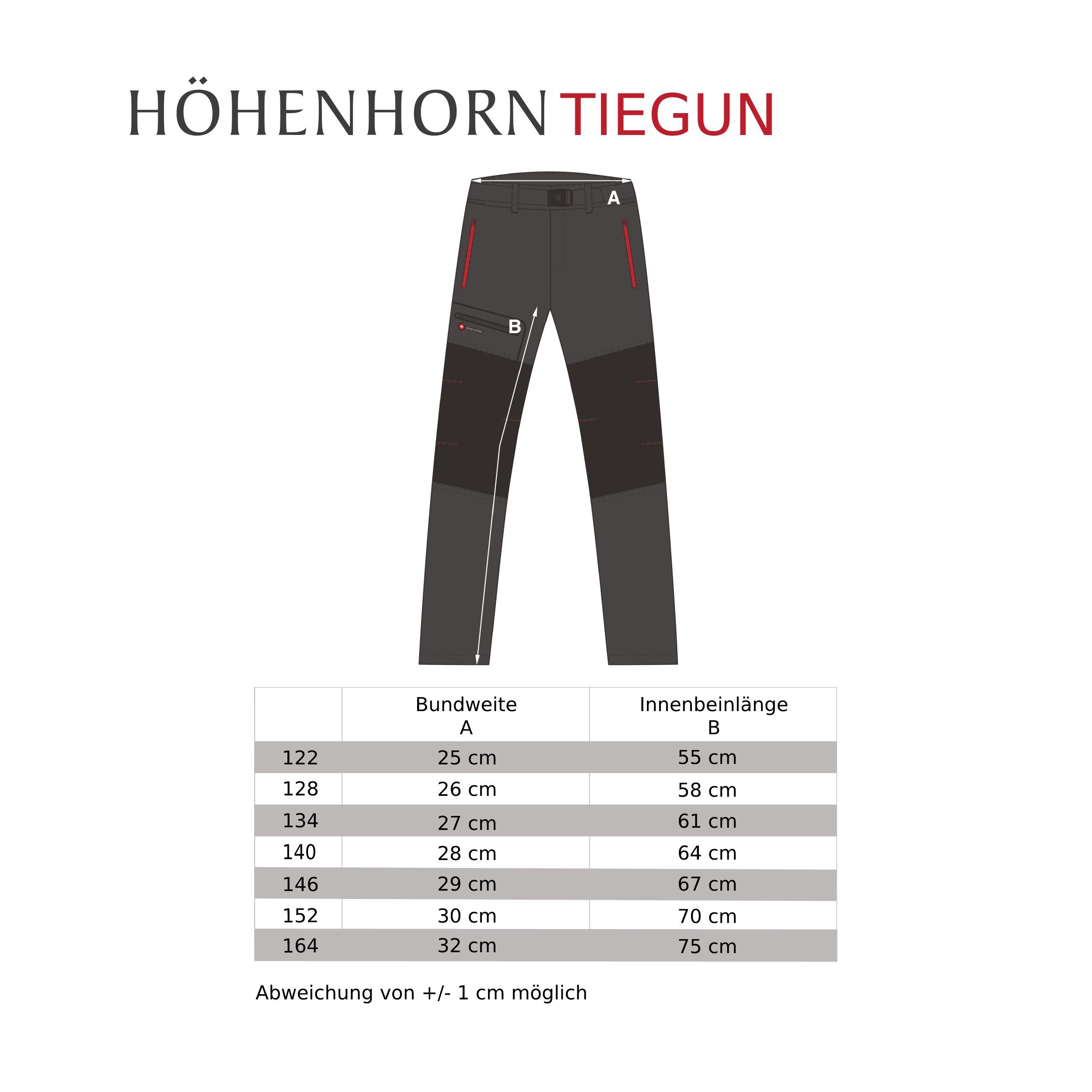 Höhenhorn Softshellhose Tiegun Kinder Jungen Mädchen Outdoorhose Gefüttert Snowboardhose