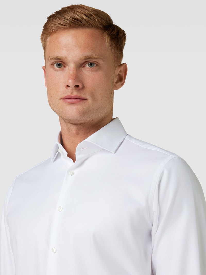 Regular Fit Business-Hemd mit Kentkragen in weiß
