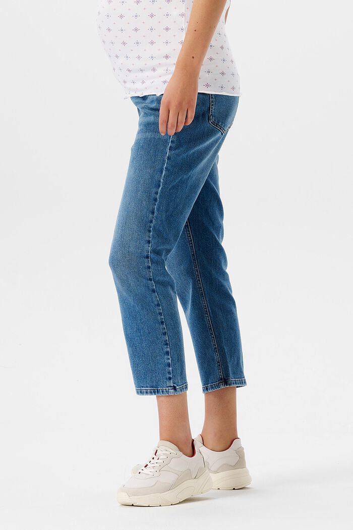 Verkürzte Jeans mit Überbauchbund