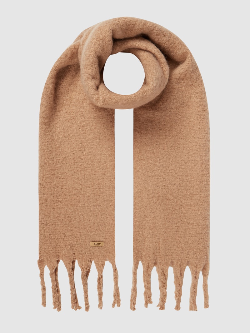 Schal mit Fransen Modell 'Fyone' in beige