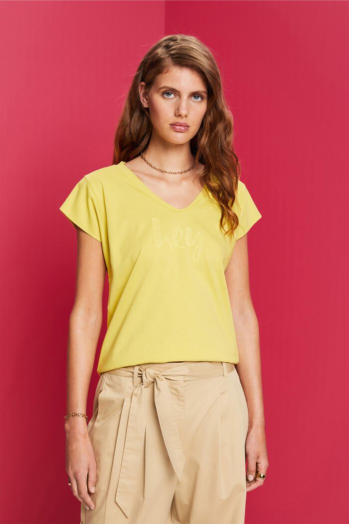 T-Shirt mit tonalem Print, 100 % Baumwolle