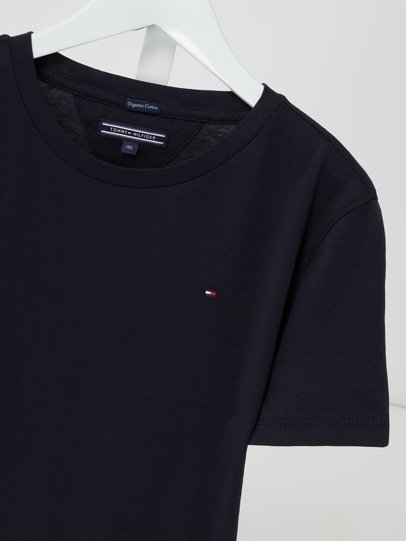 T-Shirt aus Bio-Baumwolle in marineblau