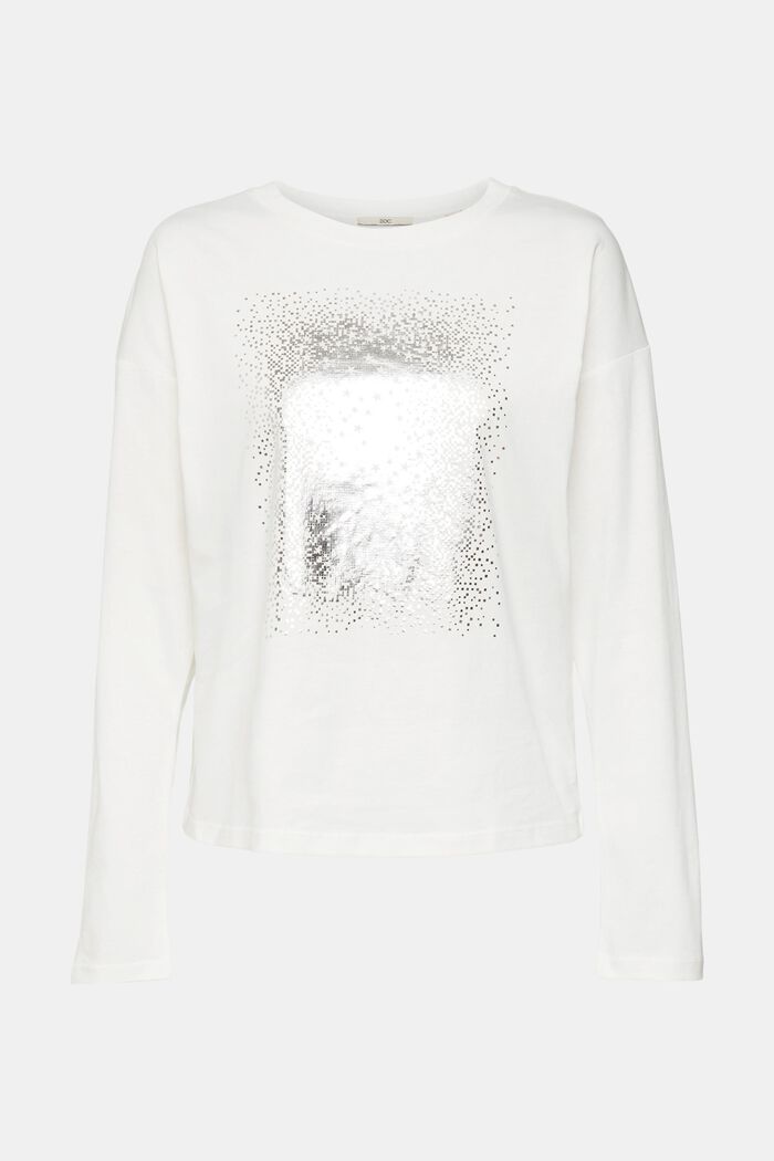 Longsleeve mit Metallic-Print