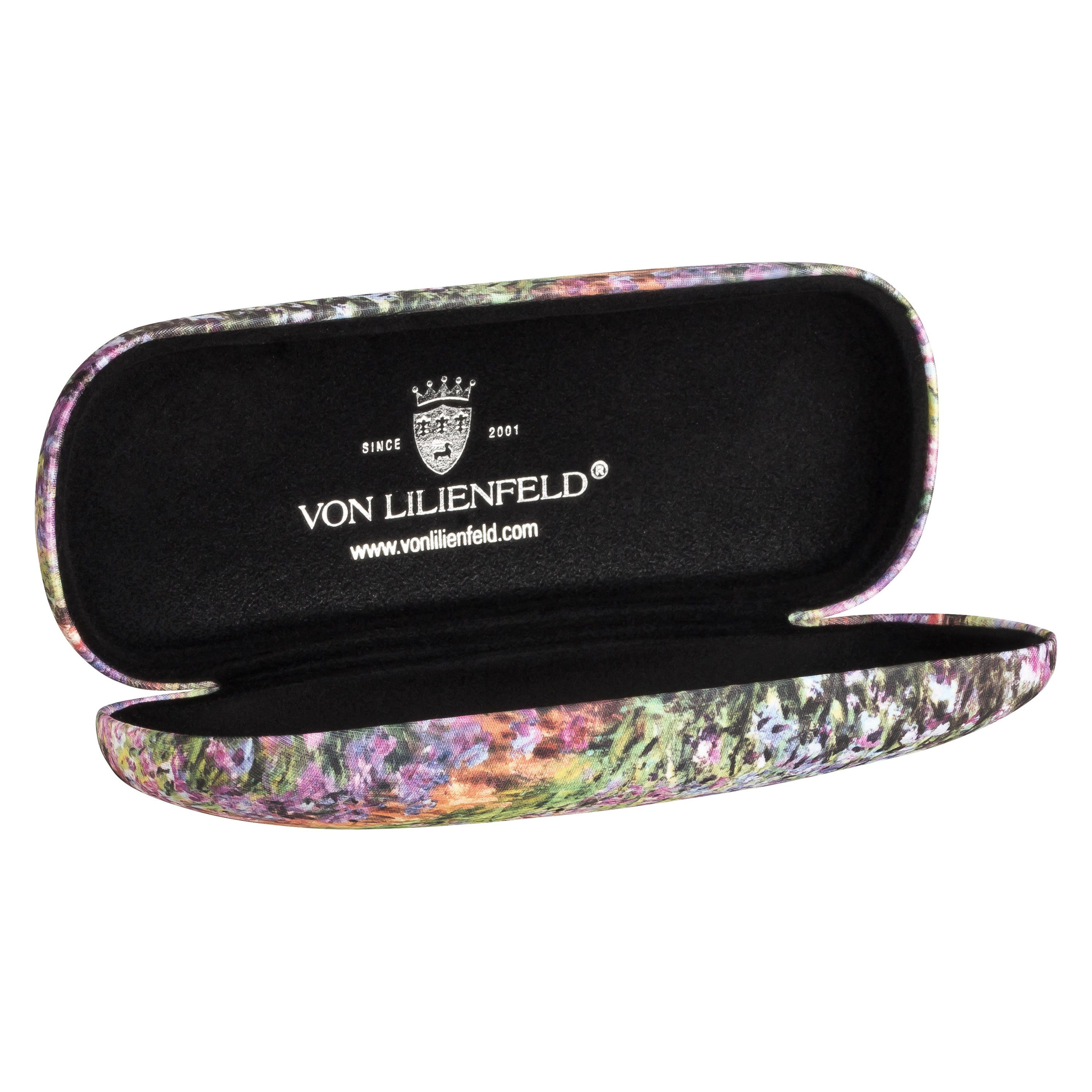 von Lilienfeld Brillenetui Brillenetui Claude Monet: Der Garten Kunst Motiv Blumen Brillenbox, stabiles mit Mikrofaser bezogenes Hardcase