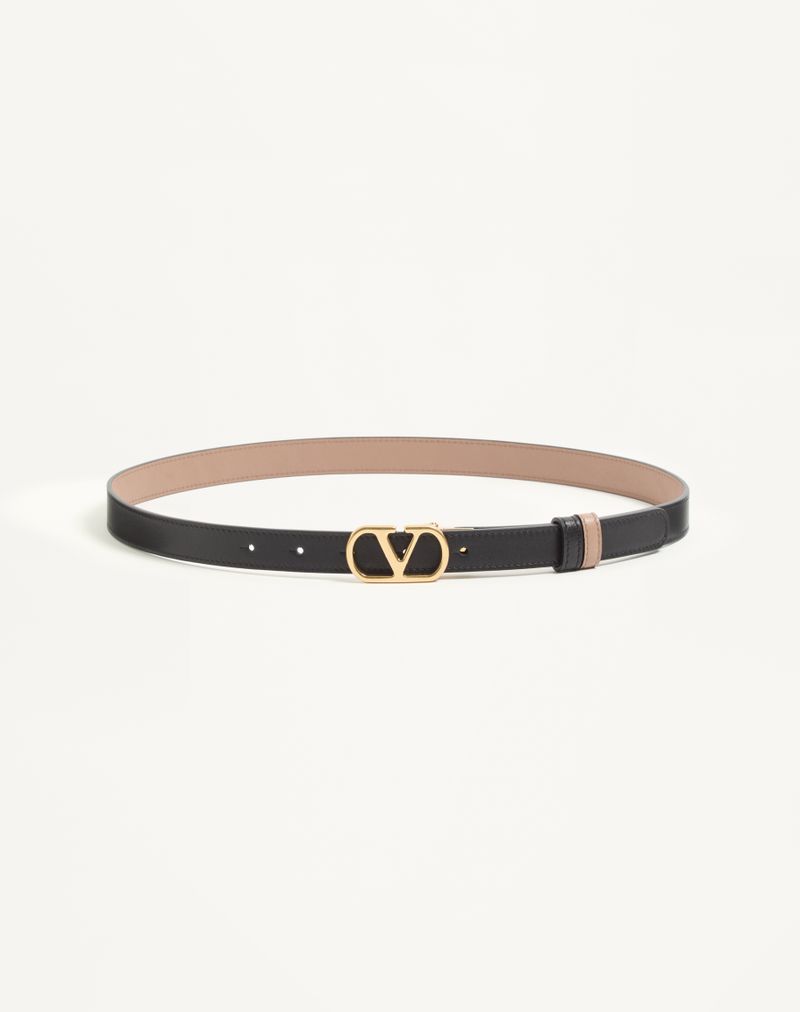 VLogo Signature vendbart bælte i skinnende kalveskind 20 mm