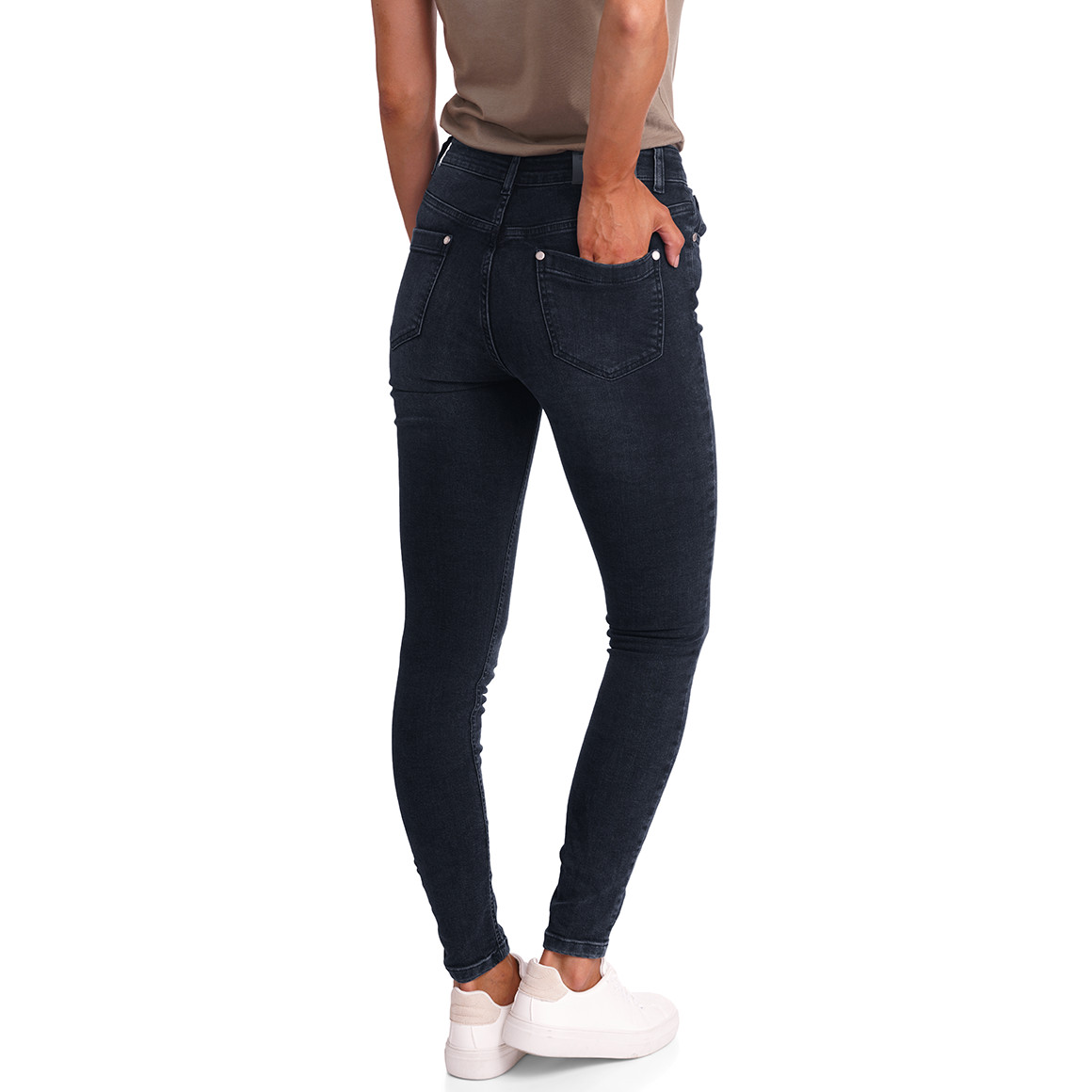 Damen Skinny-Jeans mit Used-Waschung