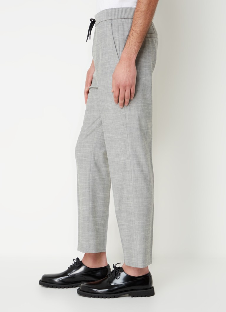 Nohavice slim fit značky HUGO BOSS Howie zo zmesi vlny so sťahovacou šnúrkou