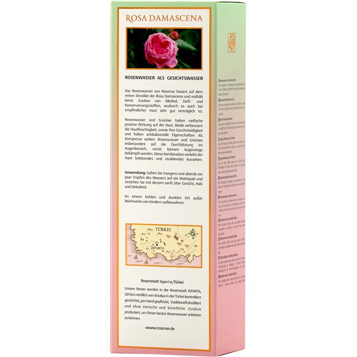 Rosenwasser mit Grüntee