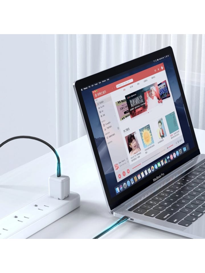 COFI 1453 USB Type-C zu USB Type-C 2 M, 60W Schnelllade- und Datenkabel in Schwarz günstig kaufen 2