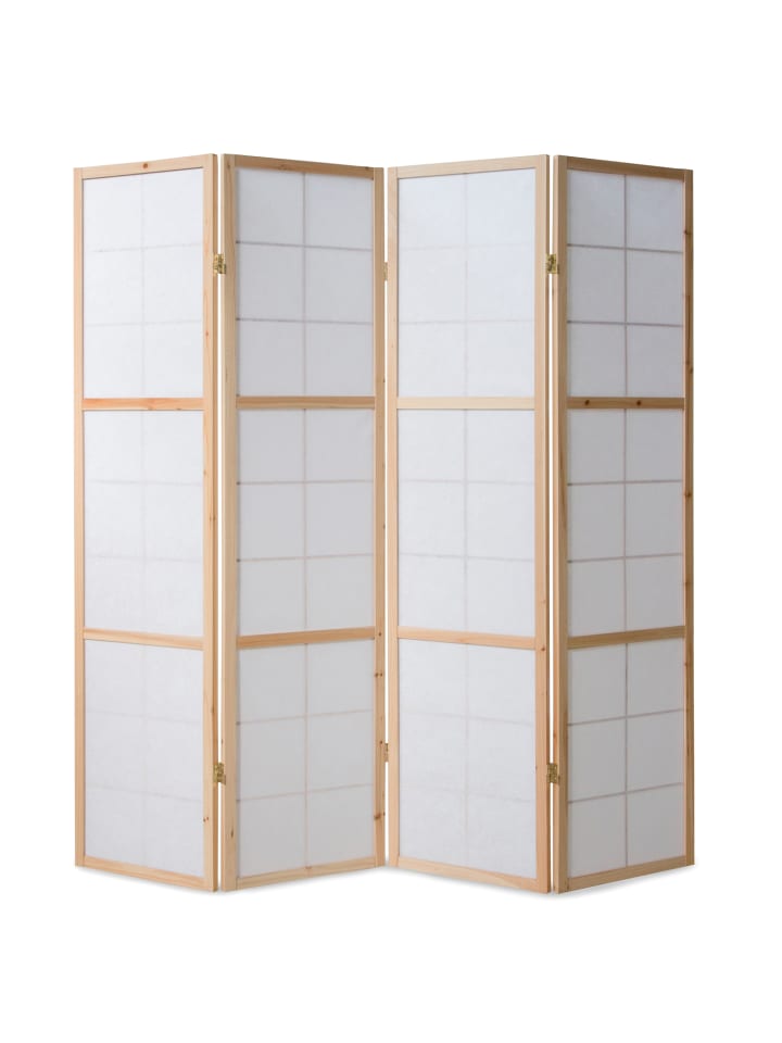 Homestyle4u 4-tlg. Paravent Shoji in Braun 176x175 cm günstig kaufen onesize