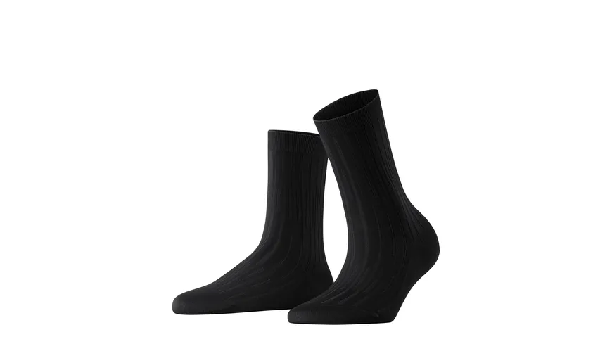 FALKE Damen Socken Dash Rib schwarz