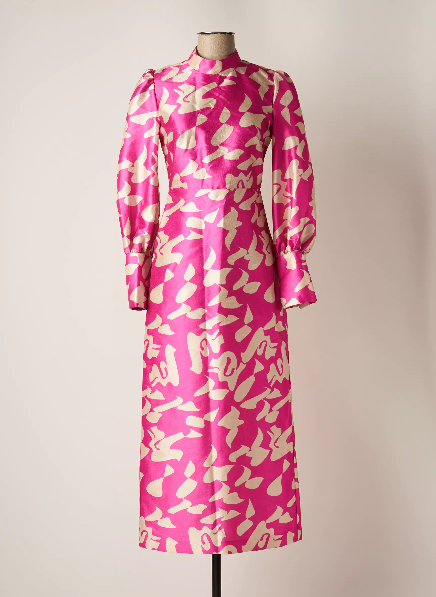 Laagam Robes Longues Femme couleur rose
