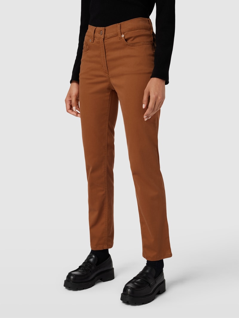 Comfort Fit Jeans im 5-Pocket-Design Modell 'GRETA' in cognac