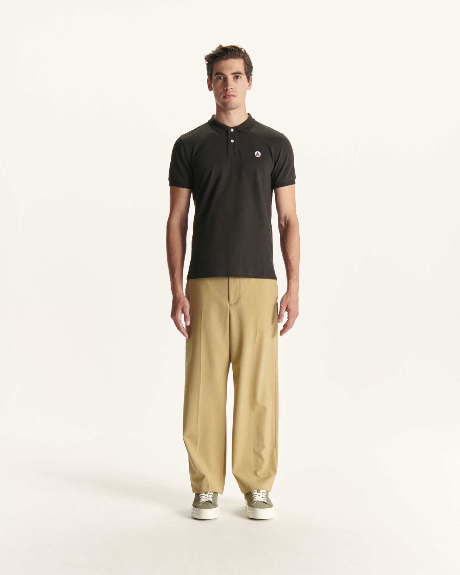 Polo homme en coton biologique Noir Marbella