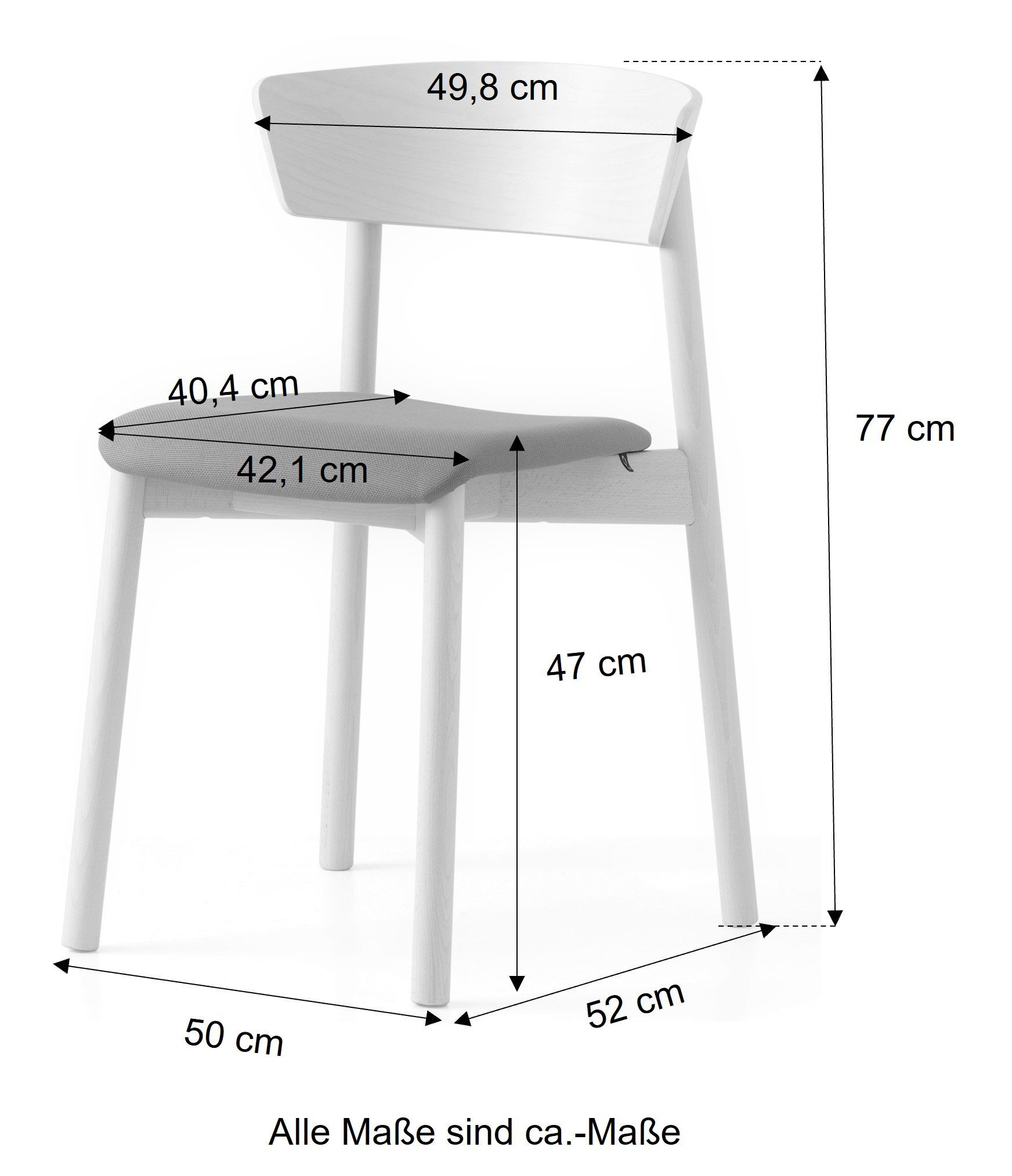 connubia 4-Fußstuhl Clelia (Set, 2 St), stapelbar x 2