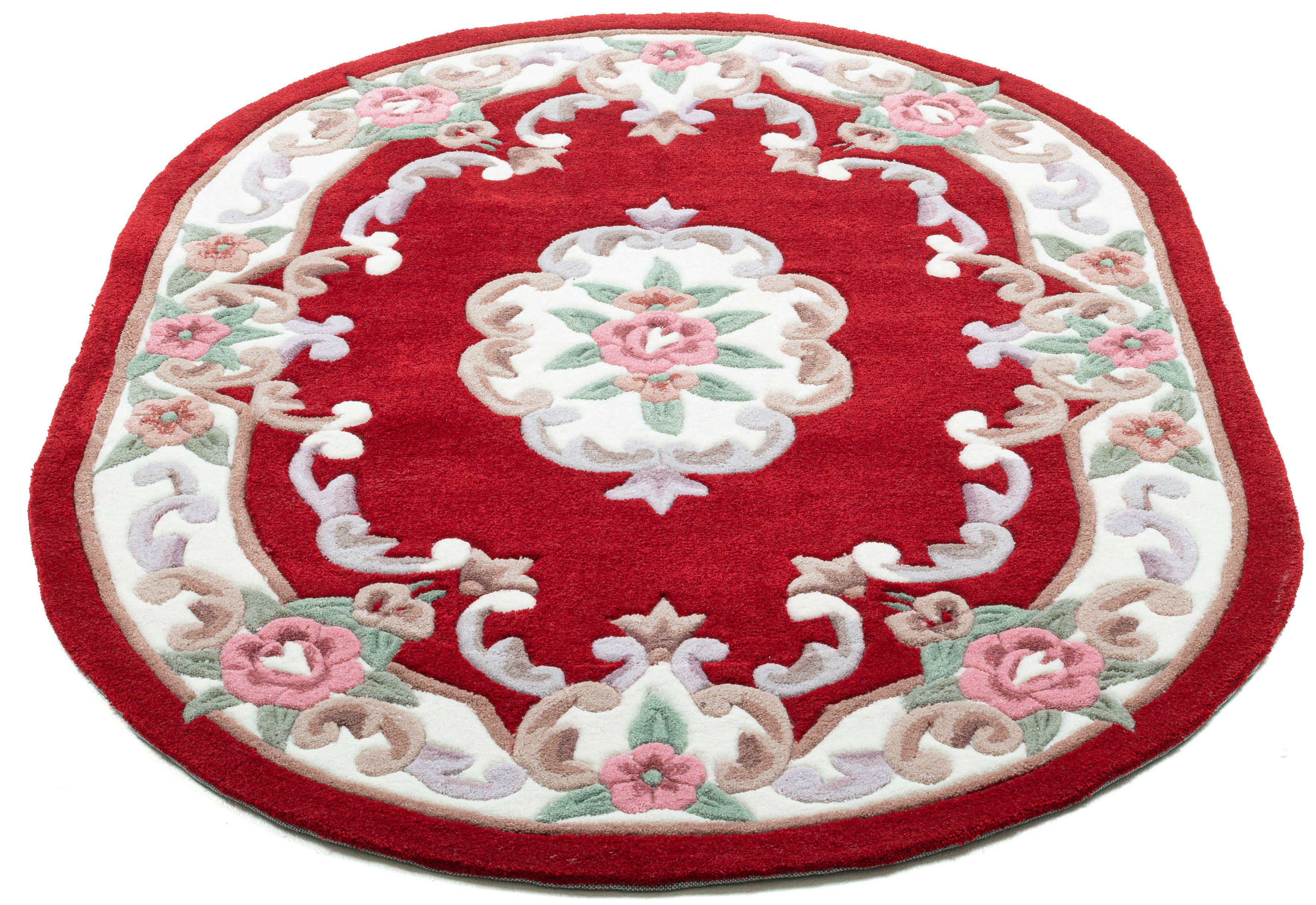 Teppich Ming, THEKO, oval, Höhe: 14 mm, hochwertiges Acrylgarn, ideal im Wohnzimmer & Schlafzimmer