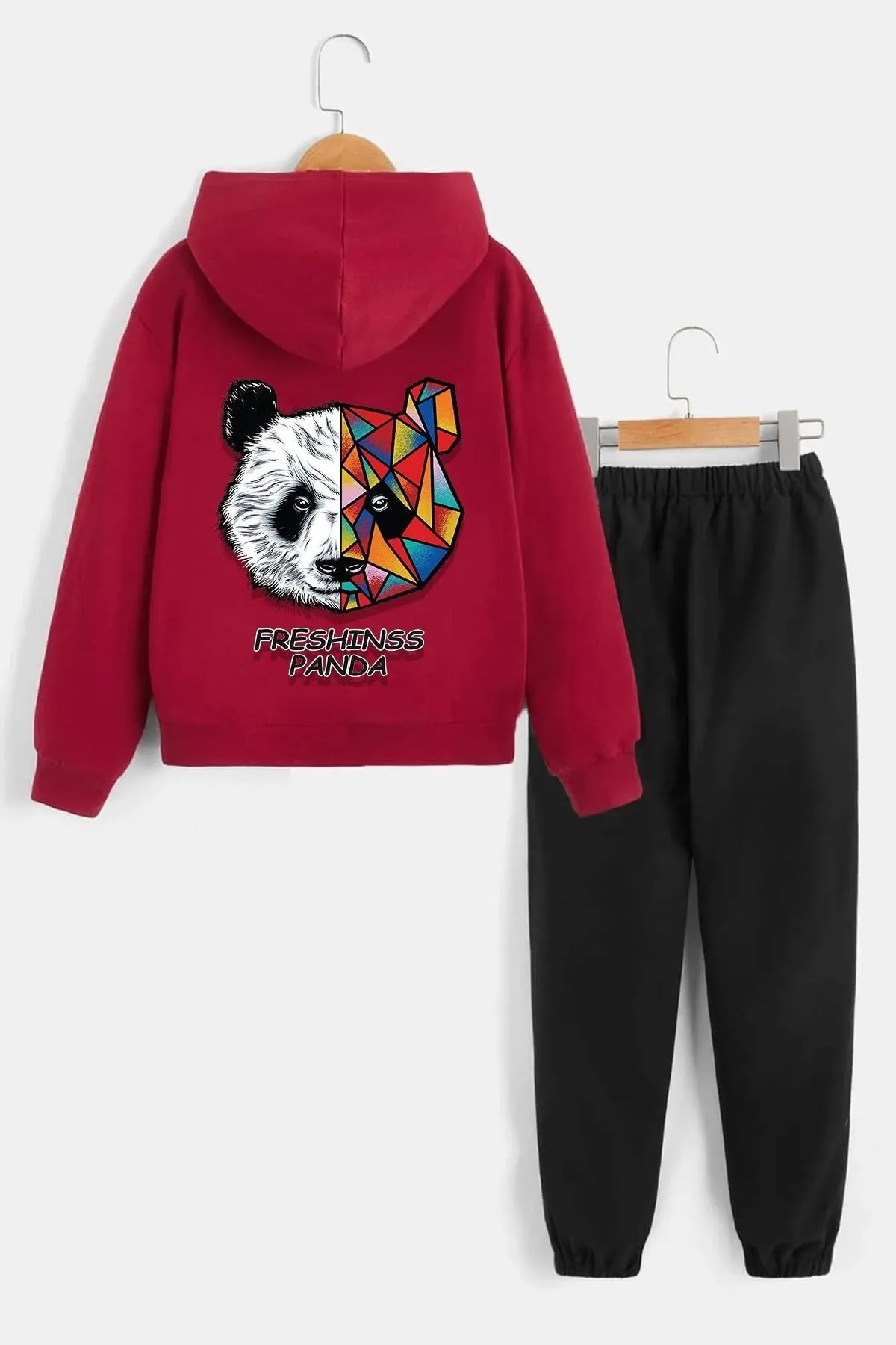 uyguntarz  Kinder-Panda-Trainingsanzug-Set, Unisex
