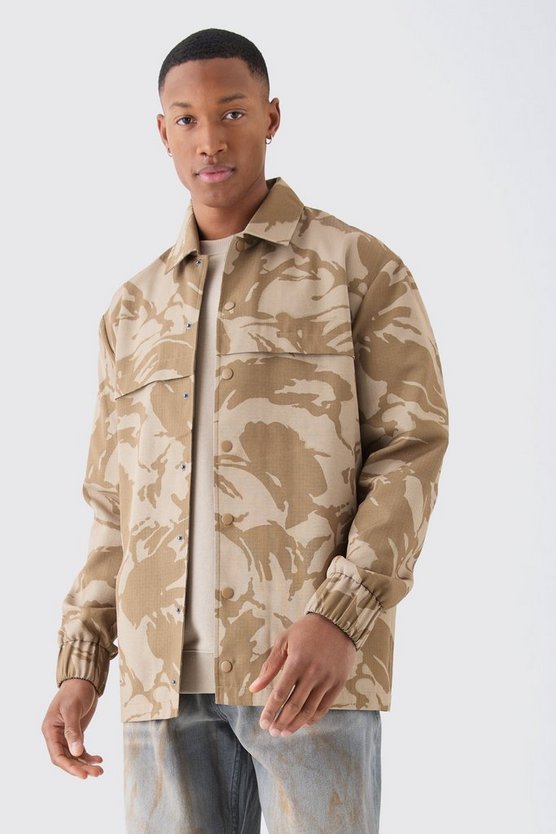 Langärmliges Camouflage Ripstop-Overshirt
