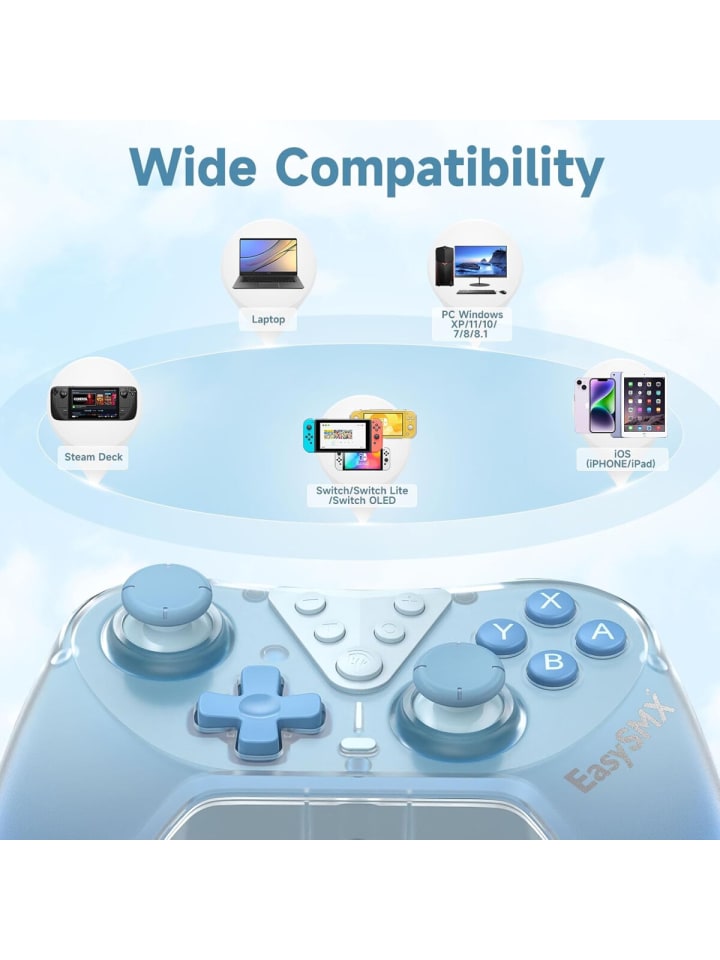 Almina Switch Pro Controller, kabelloser Switch-Controller in Blau günstig kaufen onesize