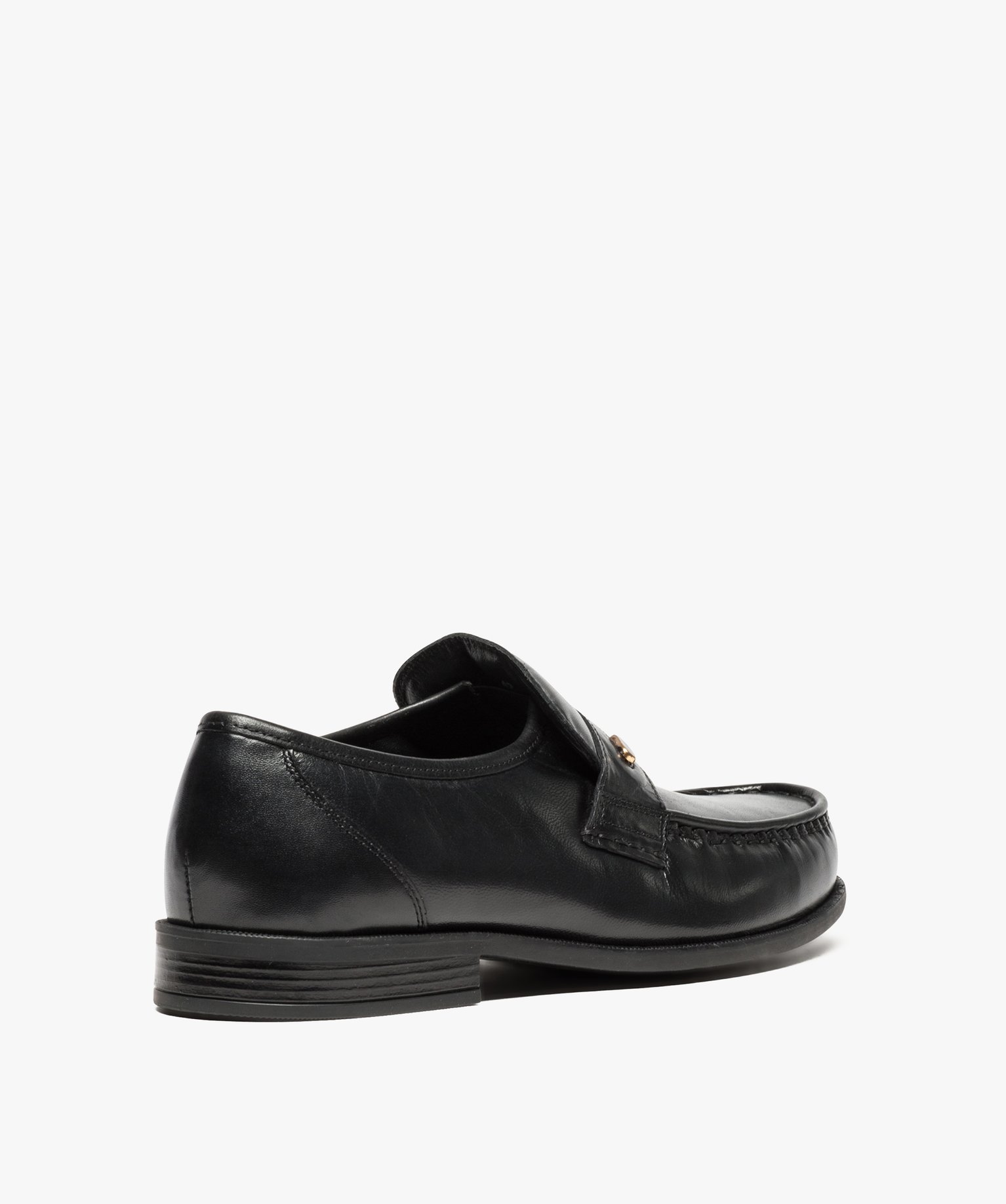 Mocassins homme unis dessus et intérieur cuir noir | GEMO