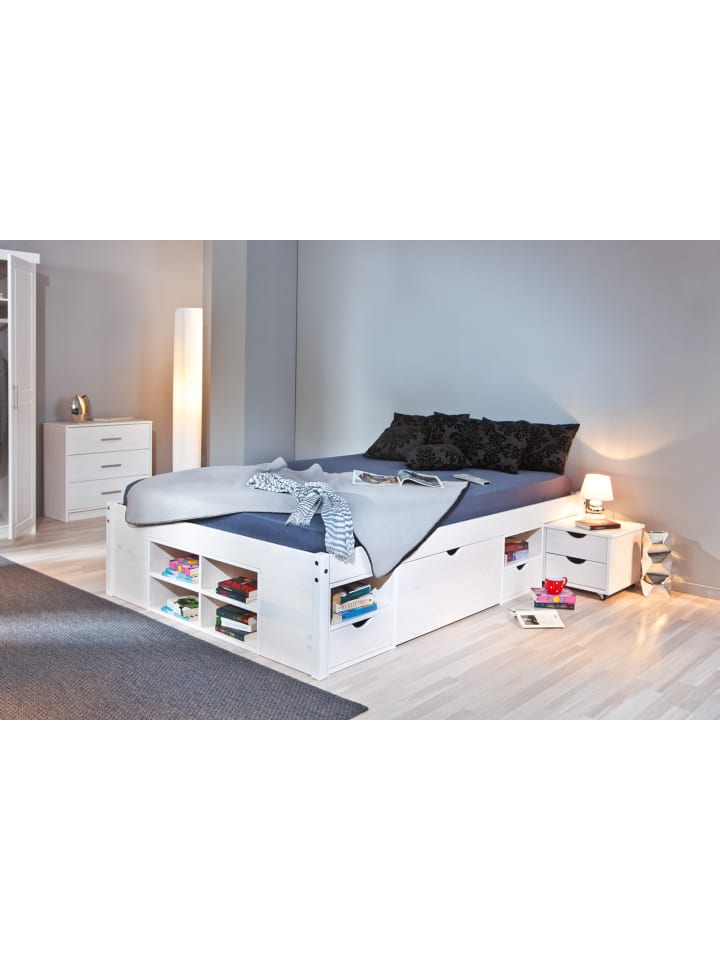 ebuy24 Bett Timm Weiß 209 x 166 cm günstig kaufen onesize