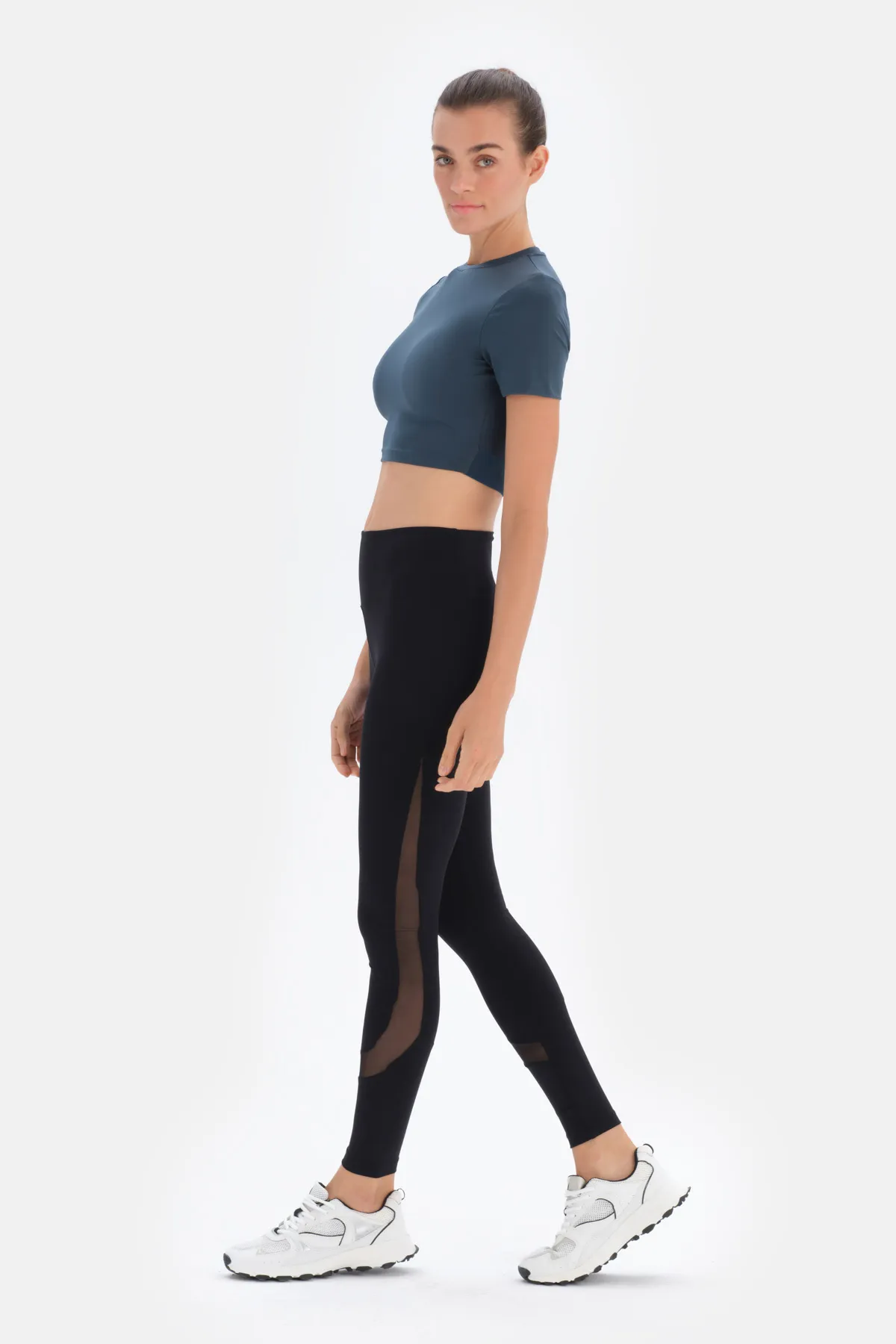 Dagi  Dunkelgrünes Damen-Kurzarm-T-Shirt