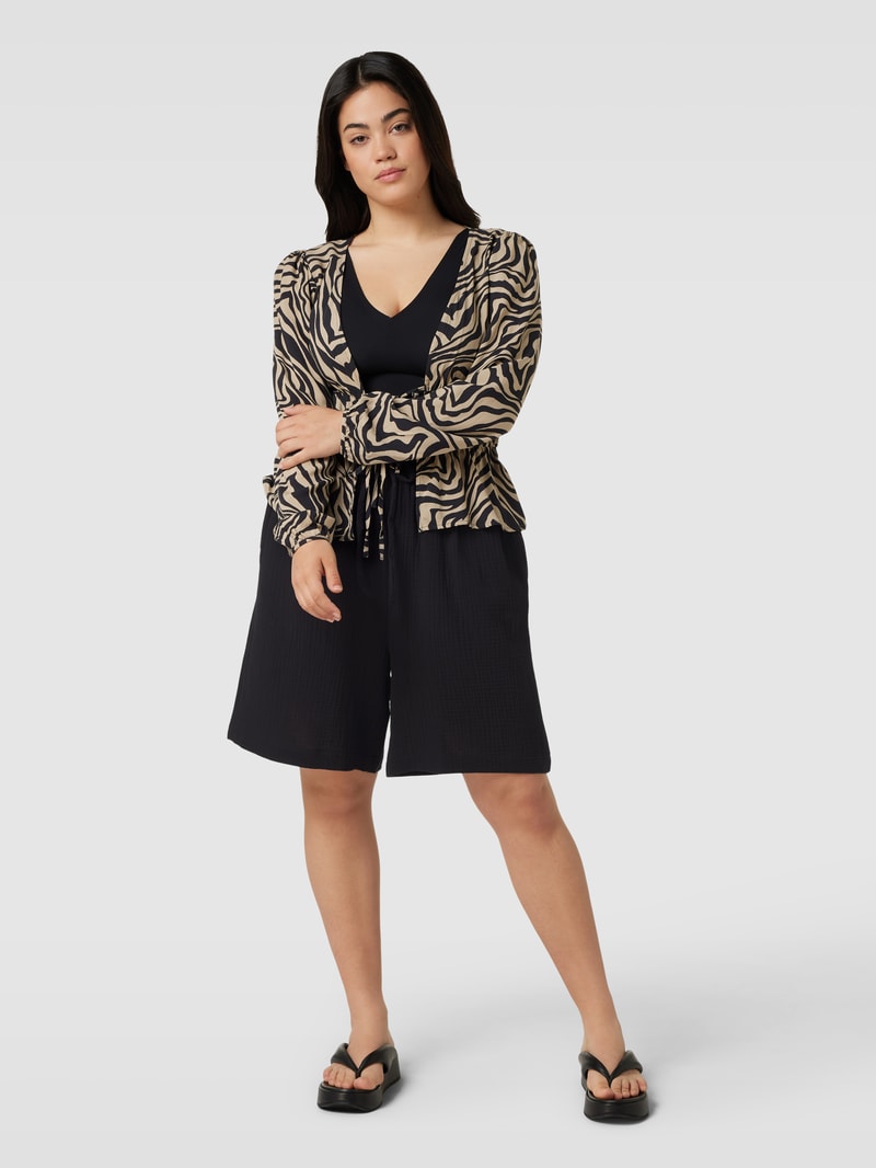 PLUS SIZE Shorts mit Tunnelzug Modell 'CARTHEIS' in schwarz