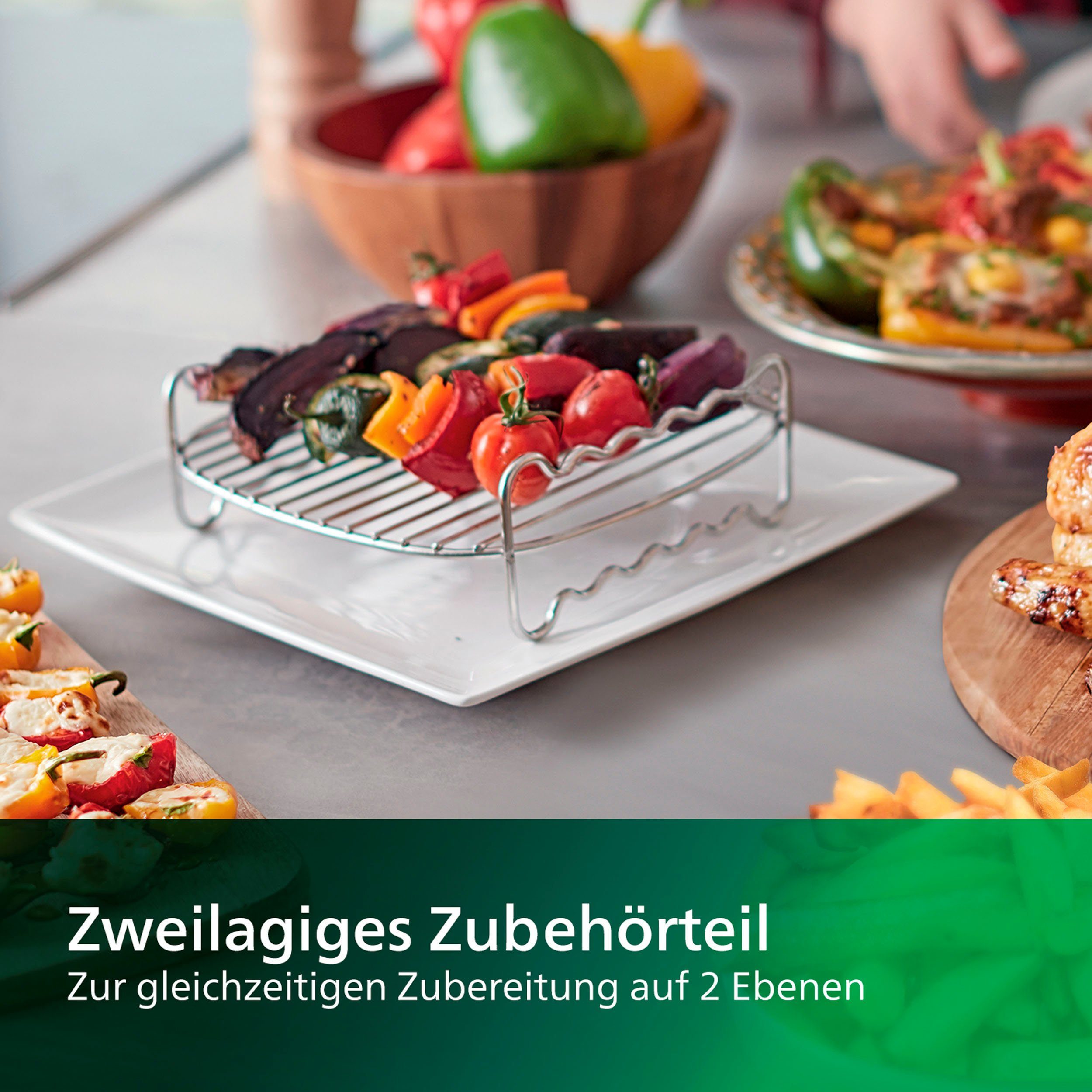 Philips Grillpfanneneinsatz HD9950/00 Party Kit für, Edelstahl, HD9654, HD9762, HD9630 HD9750 HD9650, HD9656 HD9860, HD9867 HD9870