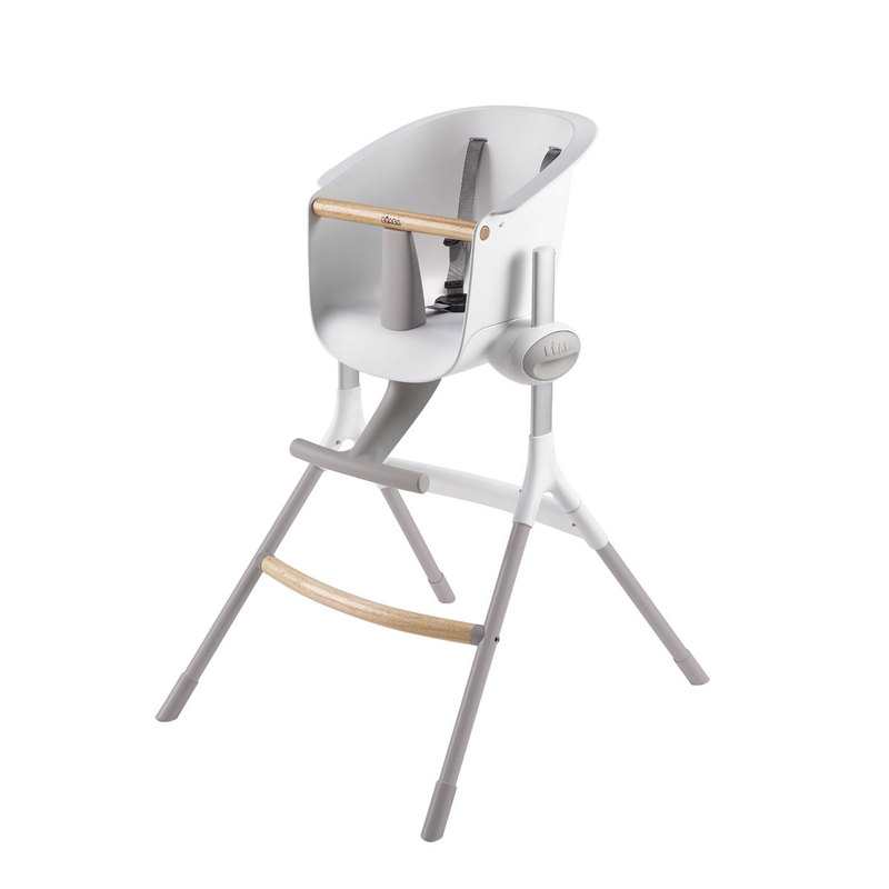 Chaise haute up & down blanche et grise Beaba