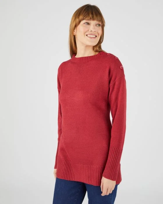 Pull tunique esprit marinière