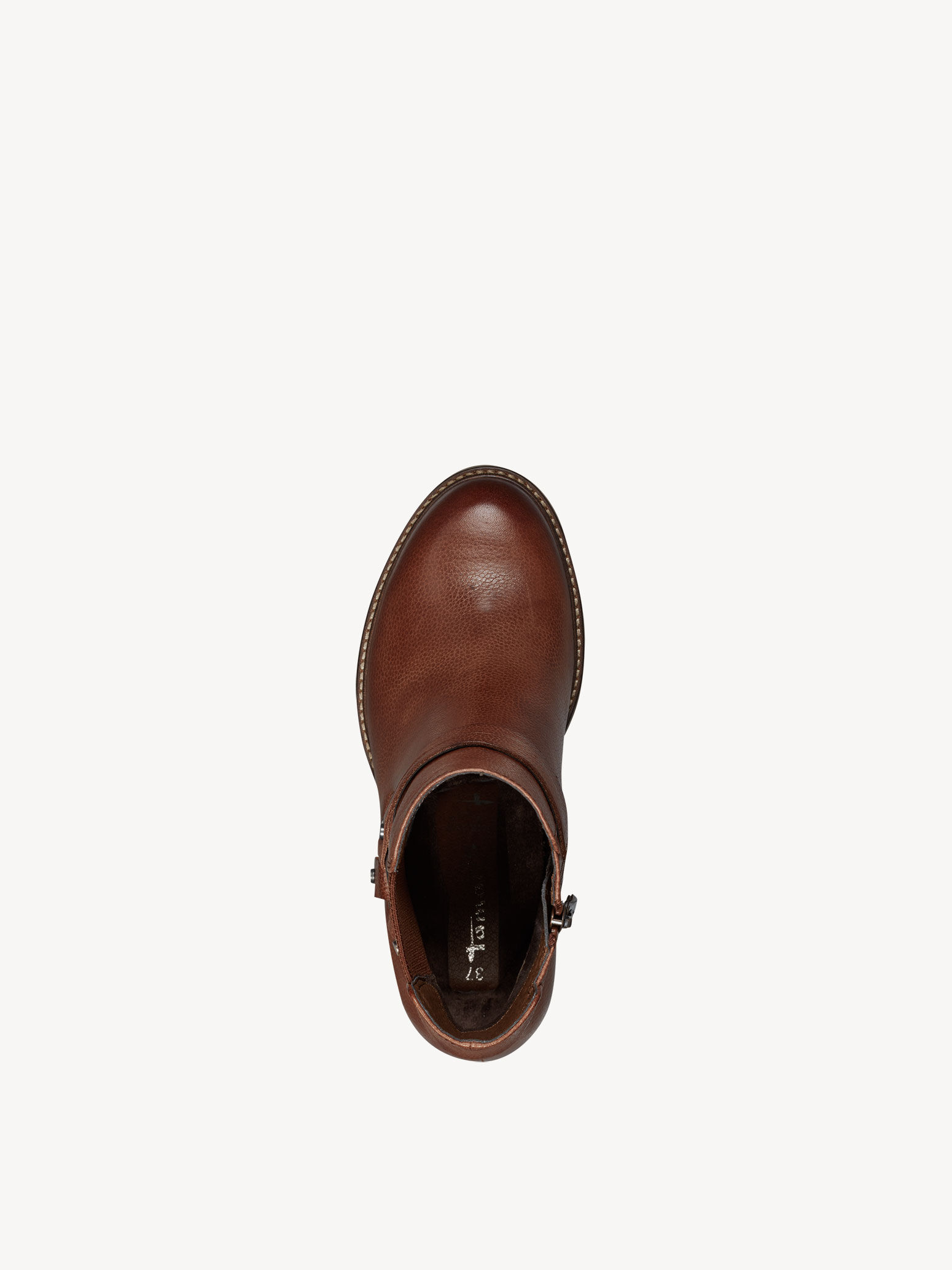 Bottine Chelsea en cuir - marron