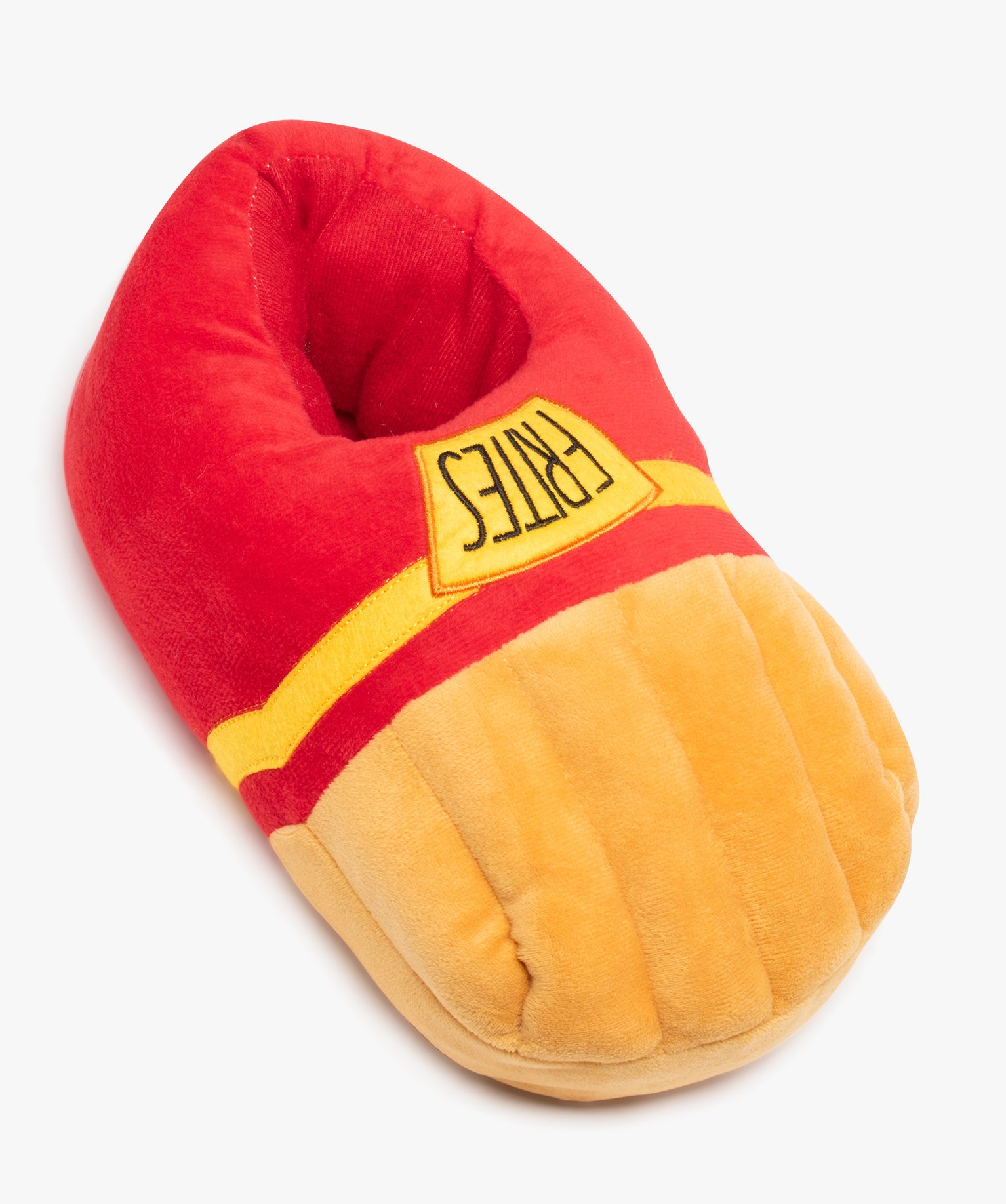 Chausson homme en volume forme de frites rouge | GEMO