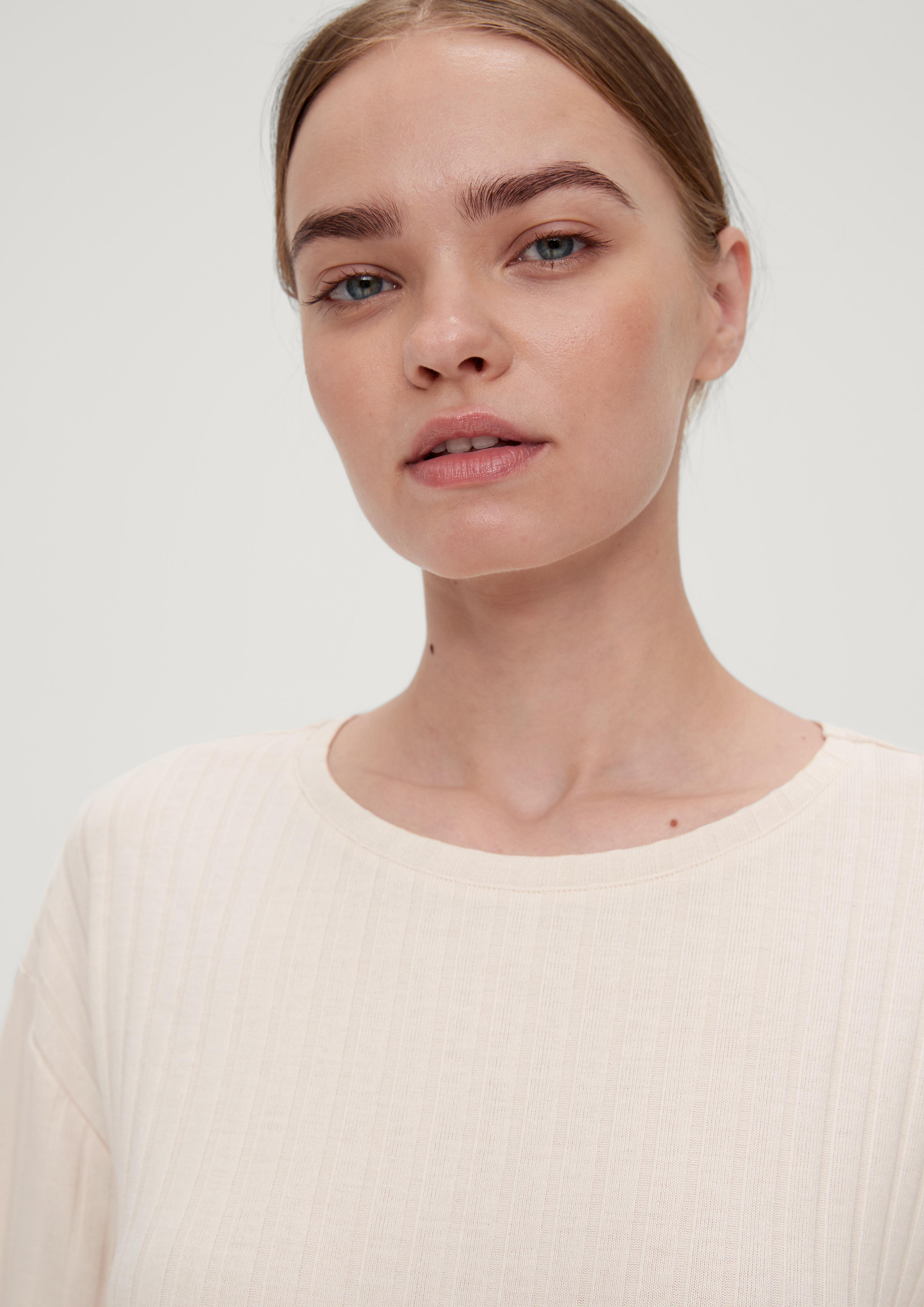 Pyjama-Shirt mit Rippstruktur  6007402-8024