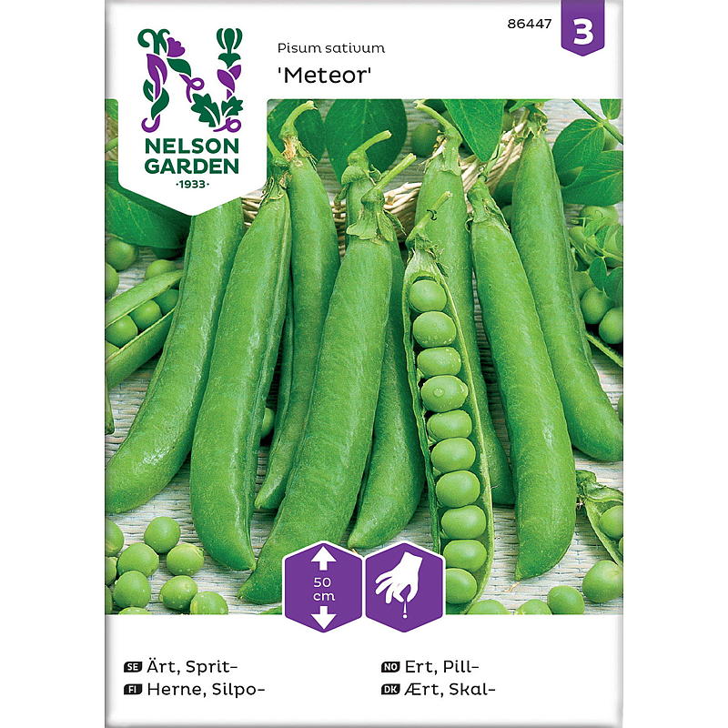 Nelson garden Frø Ert Pill-, Meteor, lav