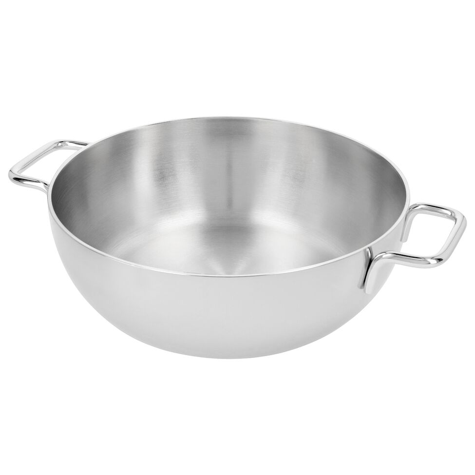 Servierpfanne mit Glasdeckel 24 cm, 18/10 Edelstahl